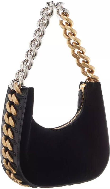 Stella Mccartney Hobo bags Frayme Mini Velvet Bag in zwart