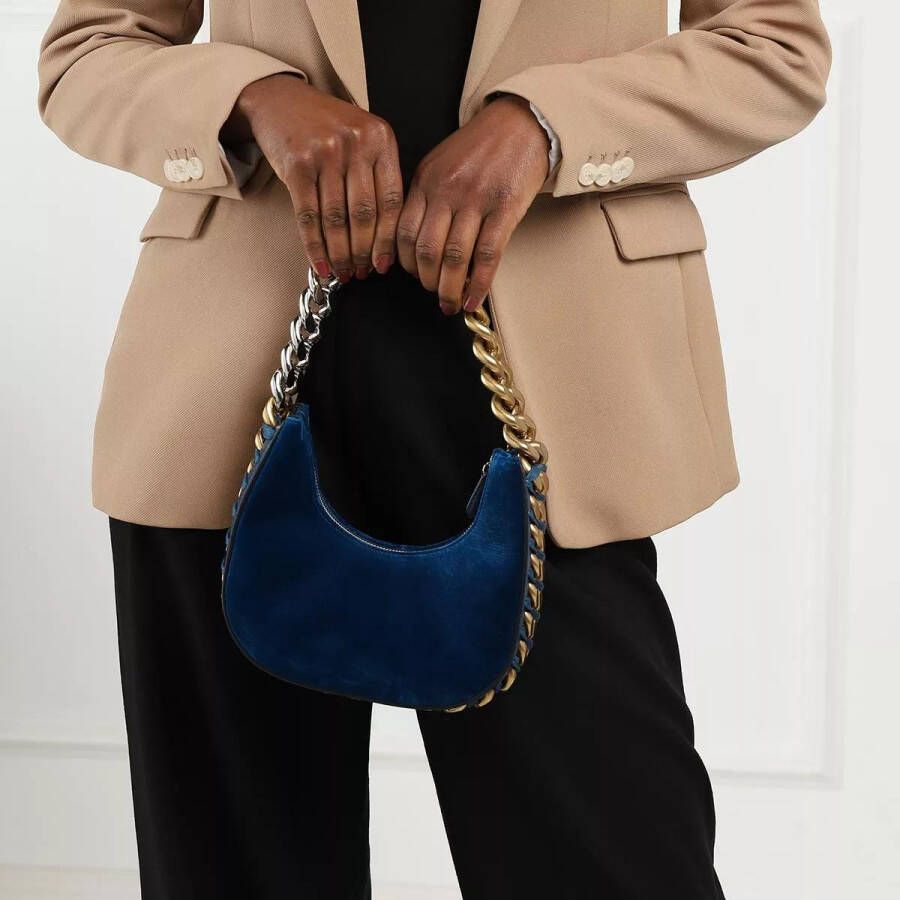 Stella Mccartney Hobo bags Frayme Mini Velvet Bag in blauw