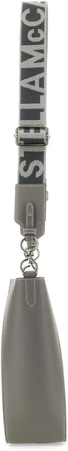 Stella Mccartney Hobo bags Structured Polyamide Shoulder Bag With Logo Design in grijs