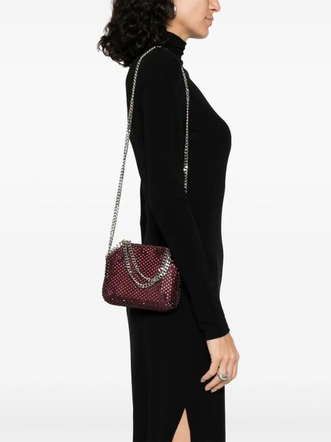 Stella Mccartney Hobo bags Textured Red Shoulder Bag With Chain-Link Strap in rood