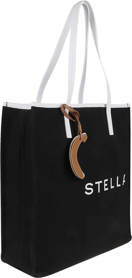 Stella Mccartney Shoppers & Totes Black Eco Canvas Tote Bag in zwart