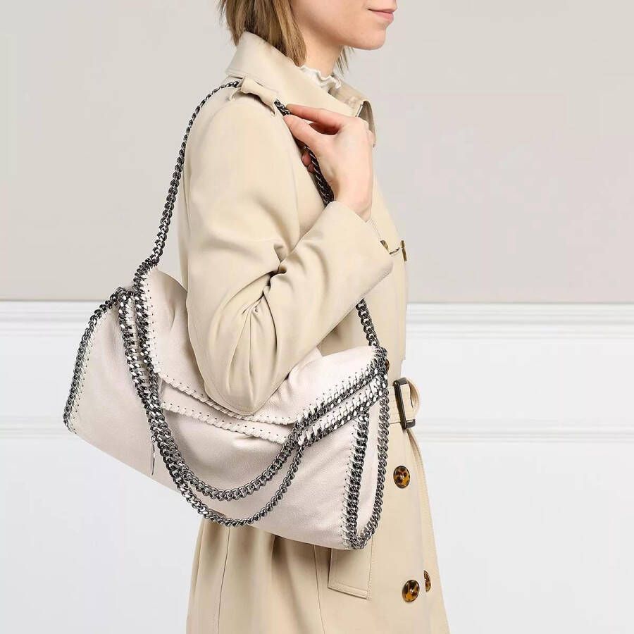 Stella Mccartney Totes Falabella Shaggy Deer Fold Over Tote in white