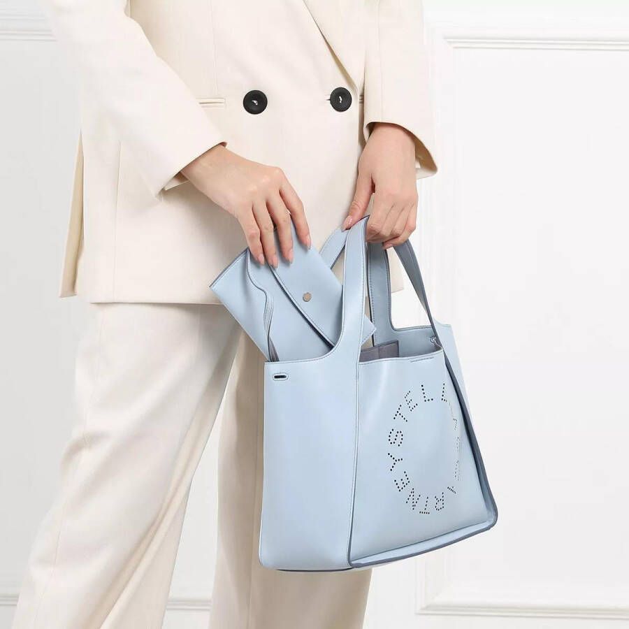 Stella Mccartney Totes Logo Crossbody Bag Eco Soft in blauw