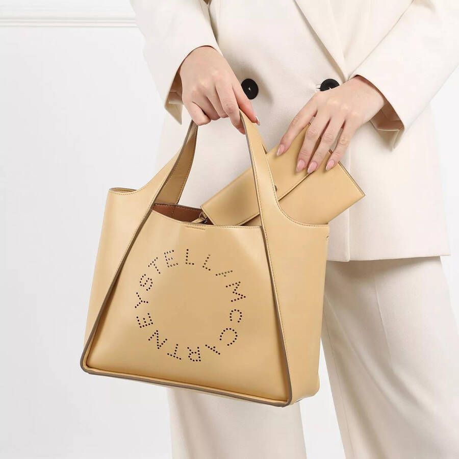 Stella Mccartney Totes Logo Crossbody Bag Eco Soft in beige