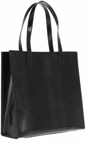 Ted Baker Shoppers Croccon Imitation Croc Large Icon Bag in zwart