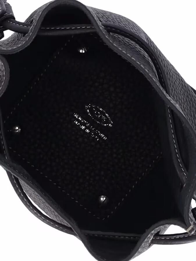 TOD'S Bucket bags Micro Bucket Bag In Textured Black Leather in zwart - Foto 3