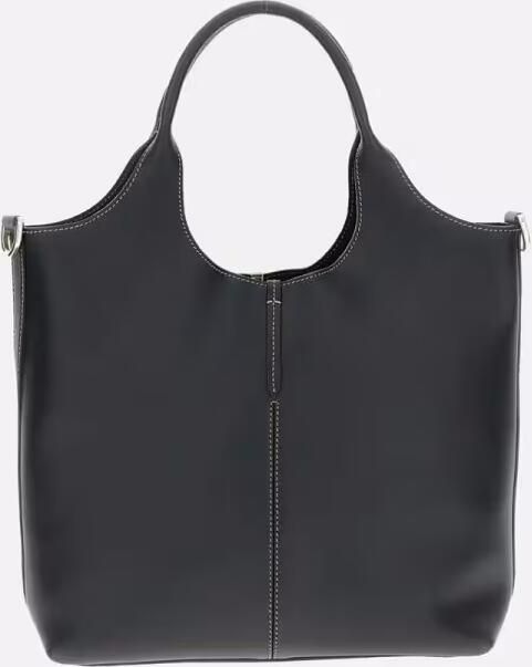 TOD'S Hobo bags Sleek Calfskin Leather Shoulder Bag in zwart