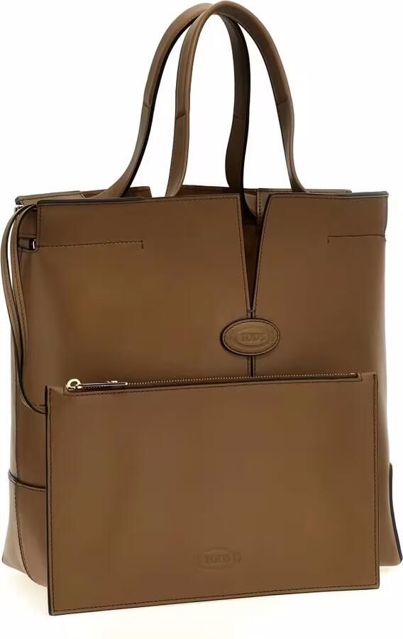 TOD'S Shoppers & Totes ' Di Bag Folio' Shopping Bag in bruin