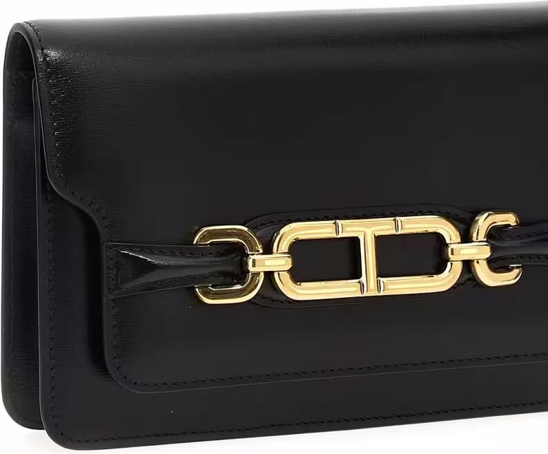 Tom Ford Hobo bags Small Leather Crossbody Bag in zwart