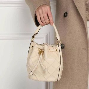 TORY BURCH Soft Fleming Bucket Bag in Beige Leather Beige Dames