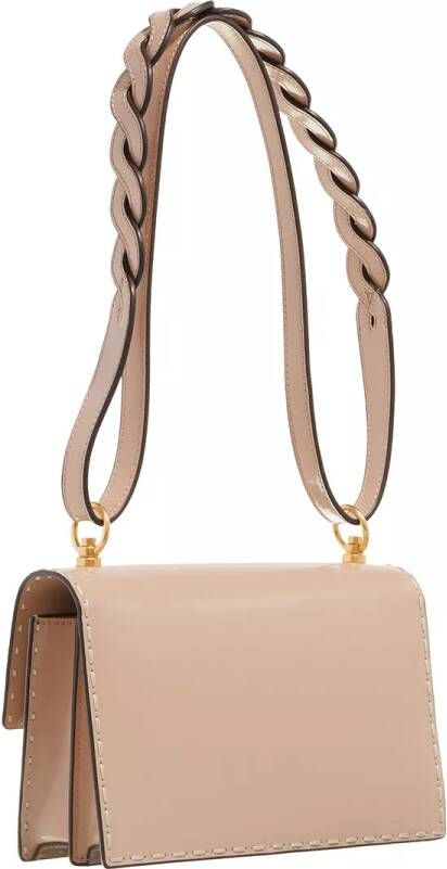 TORY BURCH Crossbody bags Miller Spazzolato Pick Stitch Small Flap Shoulder in beige