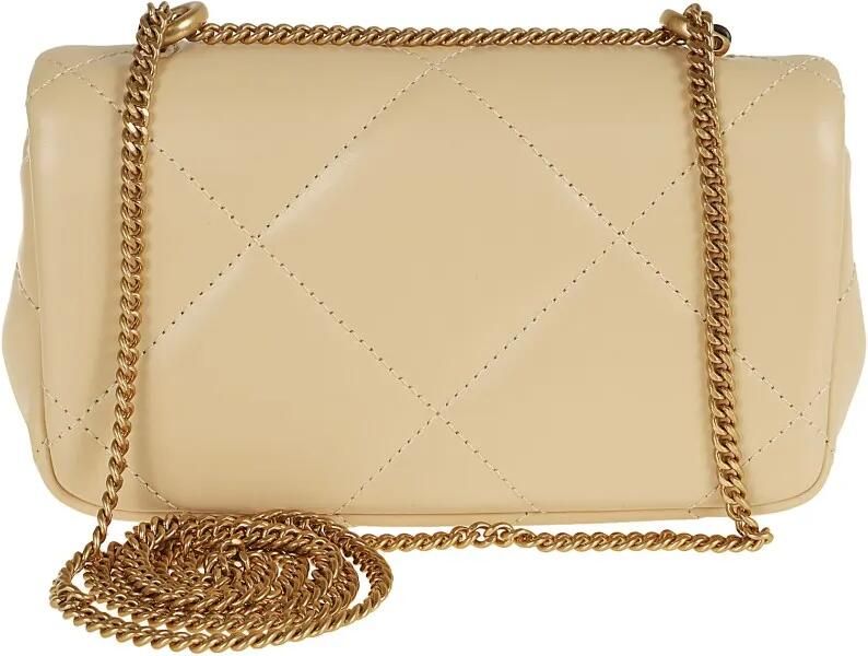 TORY BURCH Hobo bags Yellow Orange Kira Diamond Quilt Pave Mini Flap Ba in geel