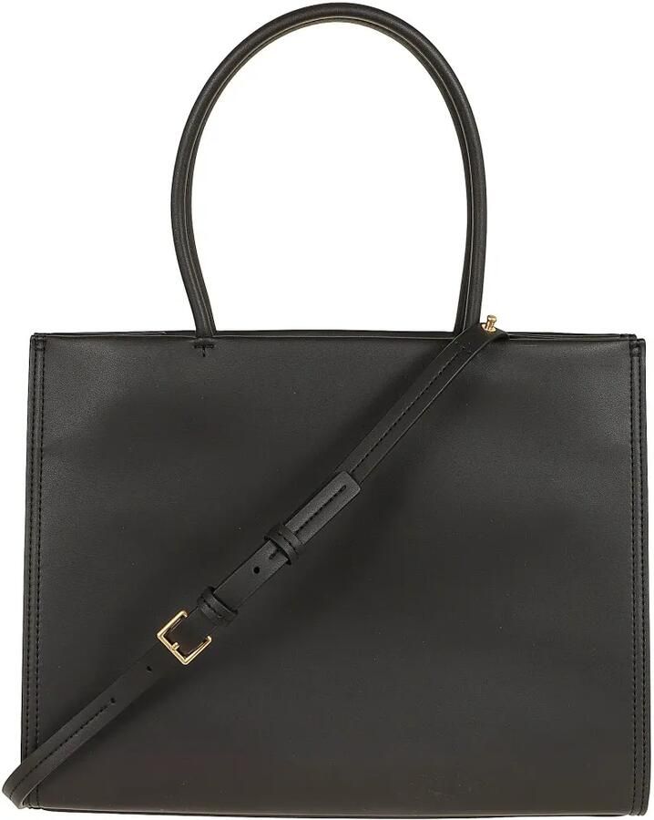 TORY BURCH Shoppers & Totes Black Ella Bio-Tex™ Leather-Like Shopping Bag in zwart