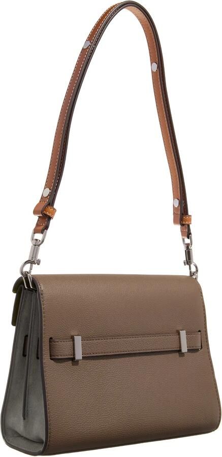 TORY BURCH Shoppers Lee Radziwill Color-Block Pebbled Shoulder Bag in taupe - Foto 10