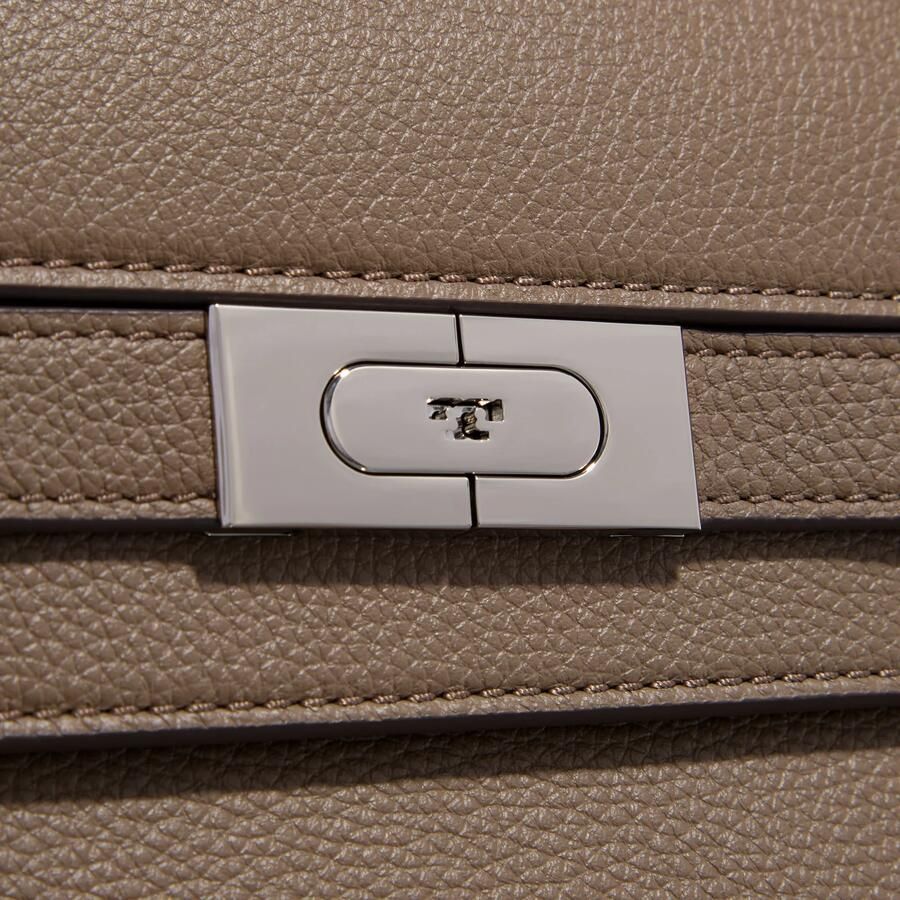 TORY BURCH Shoppers Lee Radziwill Color-Block Pebbled Shoulder Bag in taupe - Foto 2