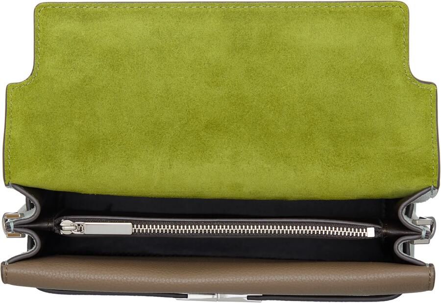 TORY BURCH Shoppers Lee Radziwill Color-Block Pebbled Shoulder Bag in taupe - Foto 3