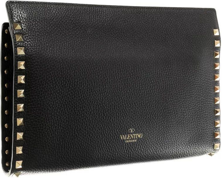 Valentino Garavani Clutches Clutch Large Flat Pouch Rockstud in zwart