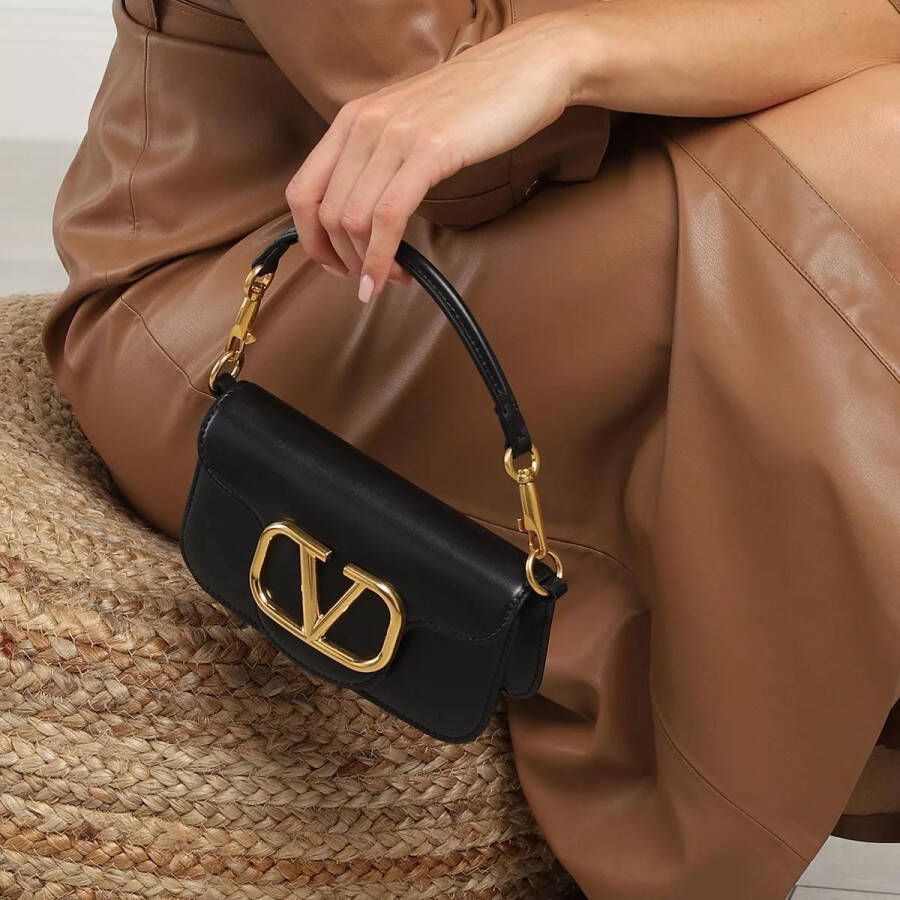 Valentino Garavani Crossbody bags V Logo Small Shoulder Bag Leather in zwart