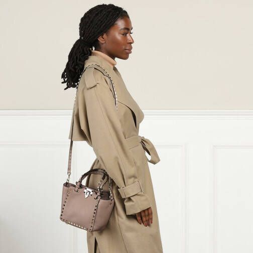 Bally Shoppers & Totes Structured Calfskin Shoulder Bag in bruin