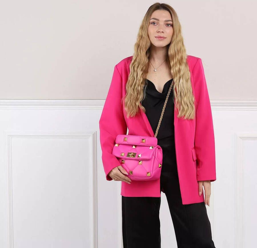 Valentino Garavani Crossbody bags Roman Stud Medium Crossbody Bag Leather in roze