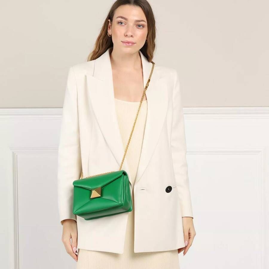 Valentino Garavani Crossbody bags Small One Stud Nappa Handbag With Chain in groen