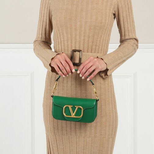 Valentino Garavani Hobo bags V Logo Small Shoulder Bag Leather in groen