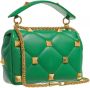 Valentino Garavani Satchels Roman Stud Medium Crossbody Bag Leather in groen - Thumbnail 2