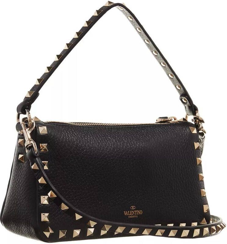 Valentino Garavani Satchels Small Rockstud Satchel Bag Leather in black