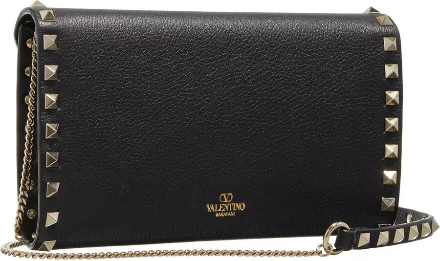 Valentino Garavani Crossbody bags Wallet On Chain Rockstud in zwart