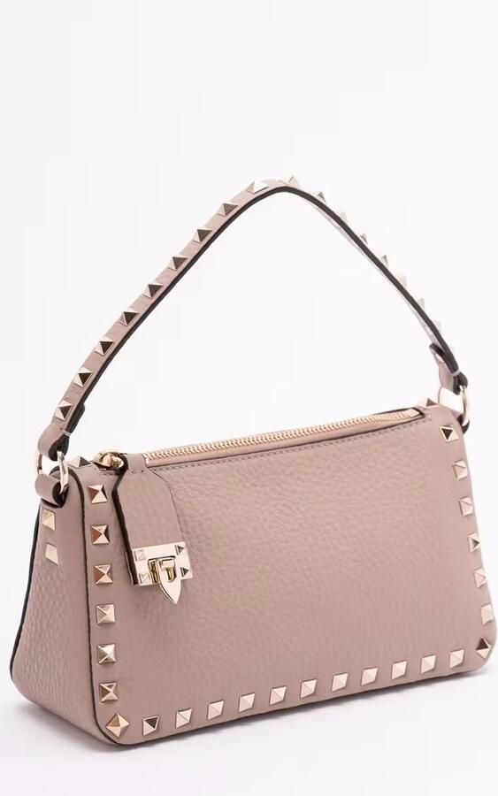 Valentino Garavani Hobo bags `Rockstud` Small Shoulder Bag in beige