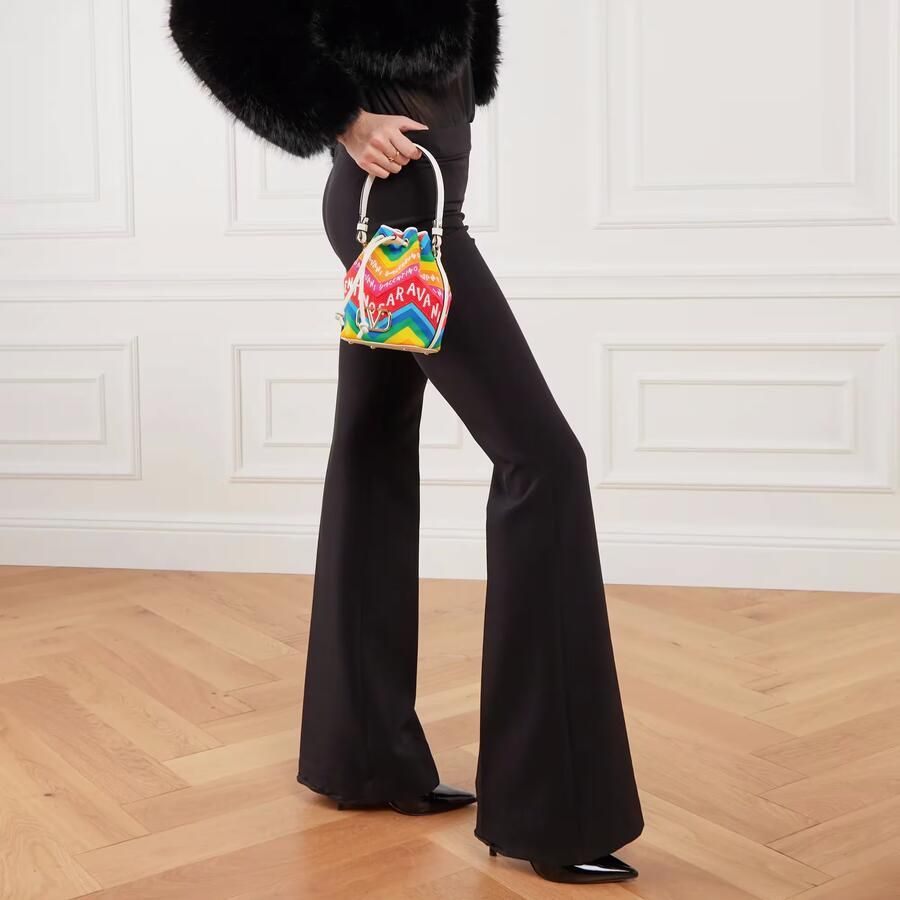 Valentino Garavani Pochettes Mini Drawstring Canvas in meerkleurig