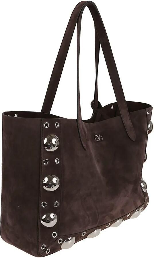 Valentino Garavani Shoppers & Totes Nellcôte Suede Tote Bag in bruin
