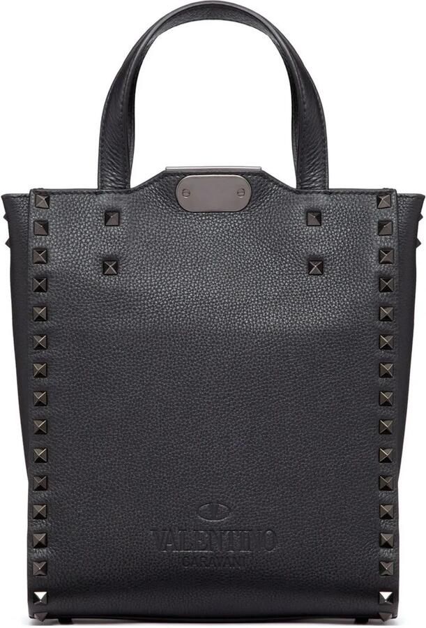 Valentino Garavani Shoppers & Totes Rockstud Shopper Small Tote Bag in zwart - Foto 3
