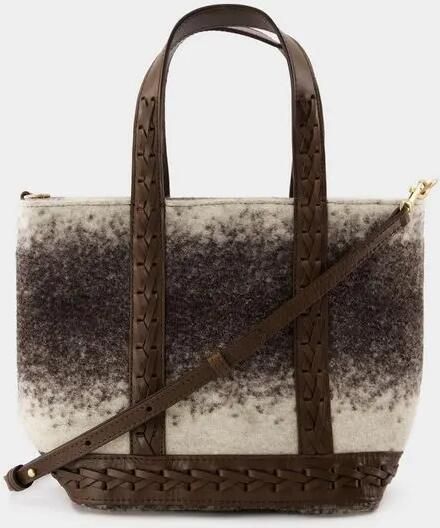 Vanessa Bruno Bruine Wol Shopper Tas met Glitterende Handvatten Brown Dames