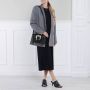 Versace Jeans Couture Stijlvolle zwarte schoudertas met barokgesp Black Dames - Thumbnail 1