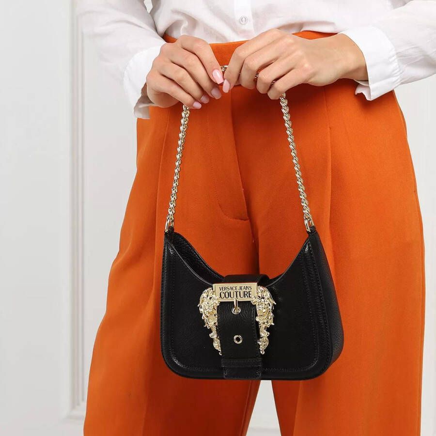 Versace Jeans Couture Shoulder bag with baroque buckle Zwart Dames