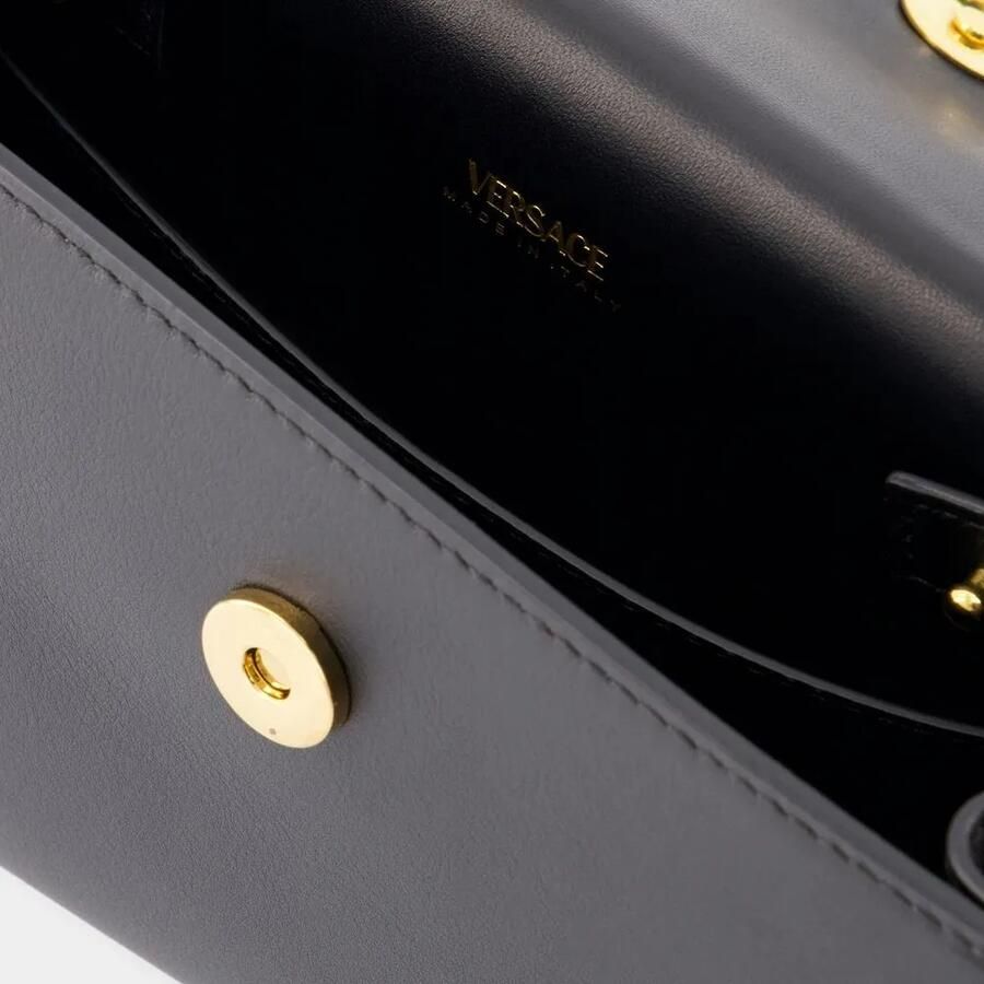Versace Hobo bags Small Top Handle Bag Leather Black in zwart - Foto 2
