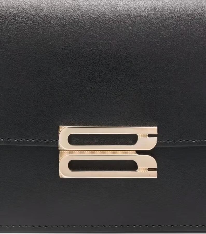 Victoria Beckham Hobo bags Foldover Magnetic Clasp Bag With Adjustable Strap in zwart