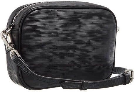 Bally Shoppers Logo Crossbody Vernice Black Grained Calf Leather in zwart