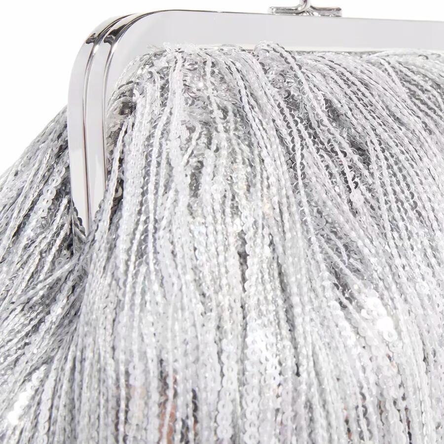 Max Mara Fringe Geborduurde Clutch Tas Gray Dames