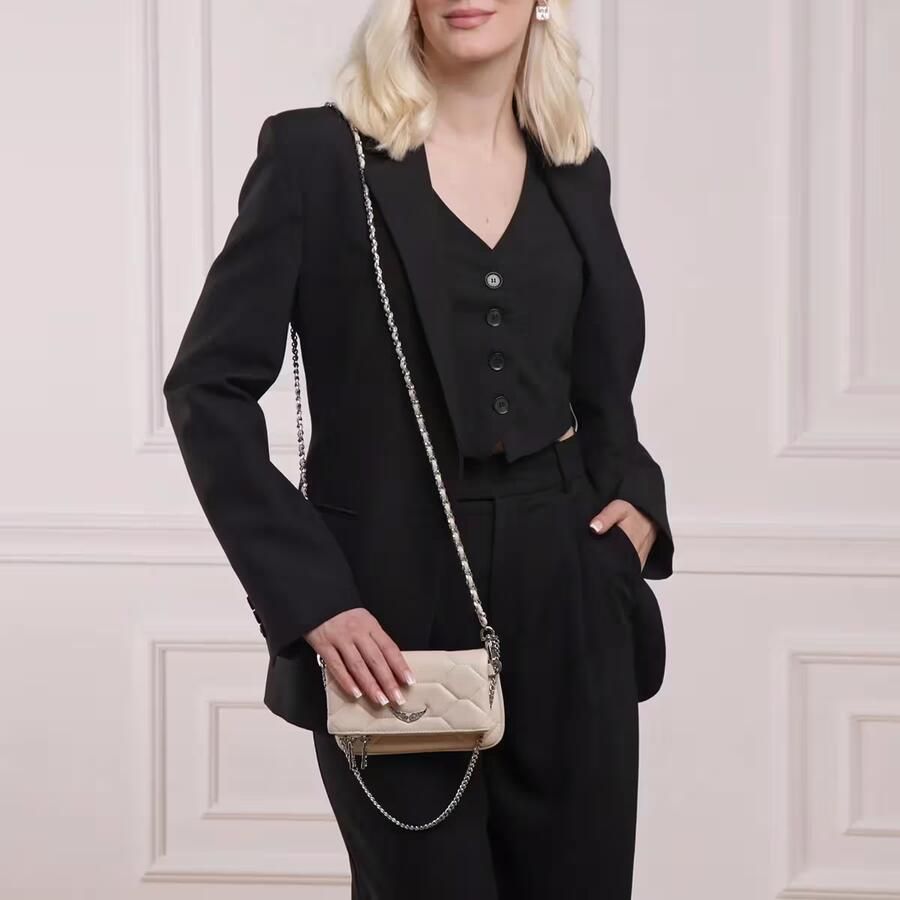 Zadig & Voltaire Rock Nano Tassen met Zilveren Hardware Beige Dames - Foto 3