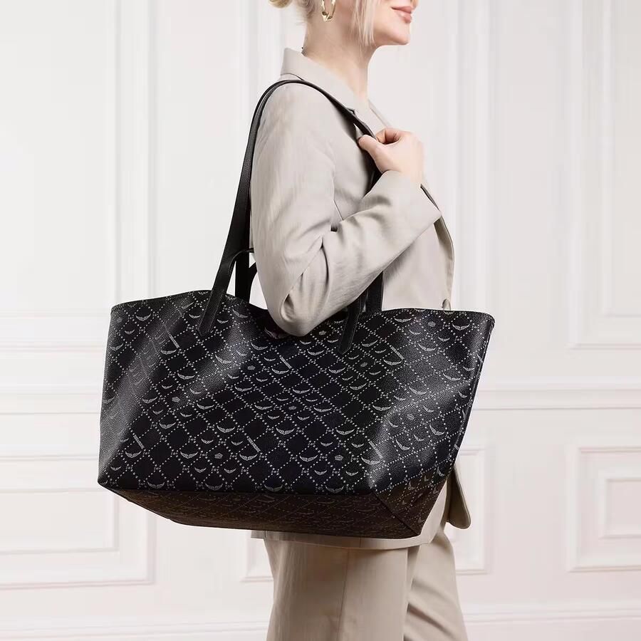 Zadig & Voltaire Monogram Canvas Tote Tas met Vleugels Black Dames - Foto 2