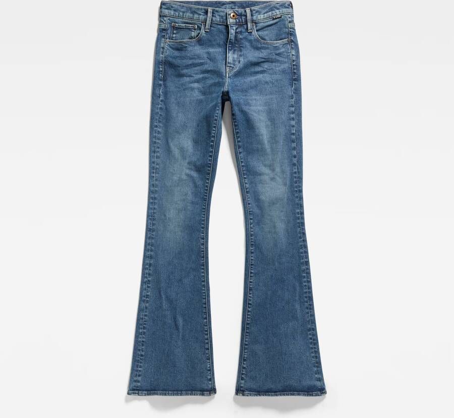 G-Star RAW 3301 Flare Jeans Midden blauw Dames