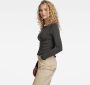G-Star RAW Adjustable Slim Boothals Top Grijs Dames - Thumbnail 2