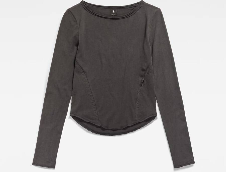 G-Star RAW Adjustable Slim Boothals Top Grijs Dames