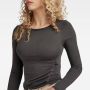 G-Star RAW Adjustable Slim Boothals Top Grijs Dames - Thumbnail 4