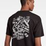 G-Star RAW Back Graphic Slim T-Shirt Zwart Heren - Thumbnail 3