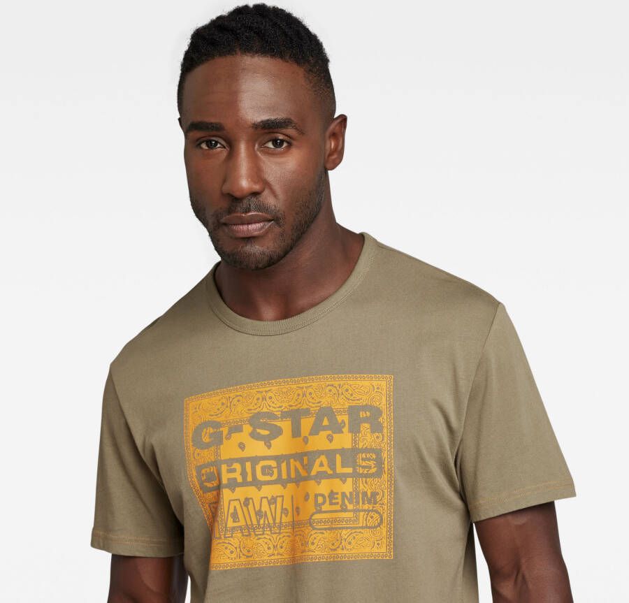 G-Star RAW Bandana T-Shirt Groen Heren