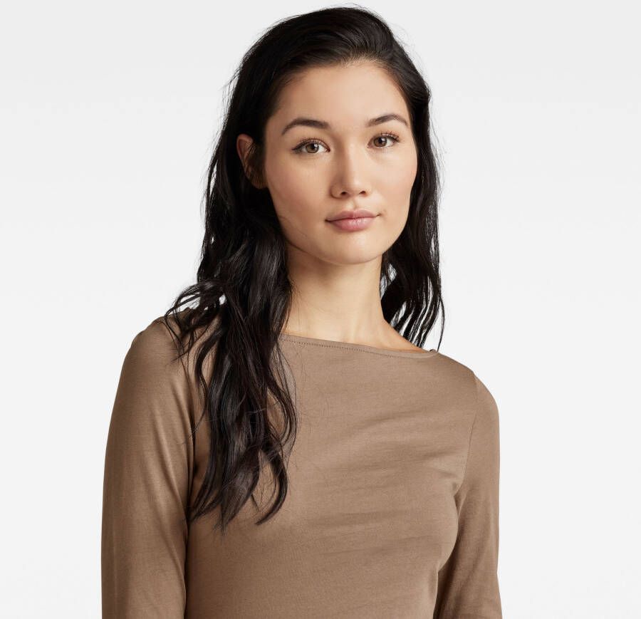 G-Star RAW Boat Slim Top Bruin Dames