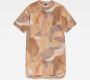G-Star Raw Knielange T-shirtjurk van katoen met camouflagemotief - Thumbnail 3